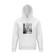 Synergy Synch'd Hands Organic Unisex Hoodie White flat front
