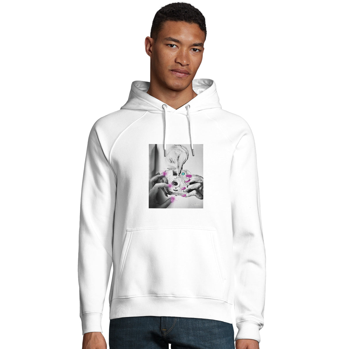 Synergy - "Synch'd Hands" Hoodie White 3