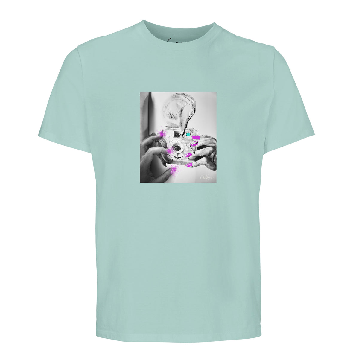 Synergy - "Synch'd Hands" T-shirt arctic blue 1