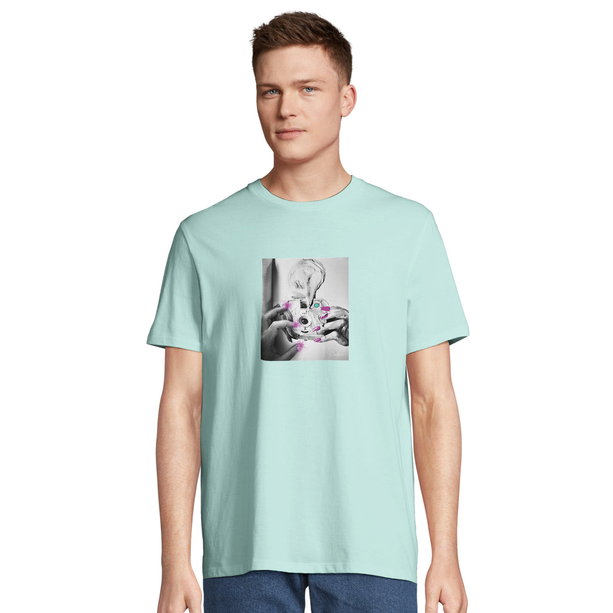 Synergy - "Synch'd Hands" T-shirt arctic blue 4