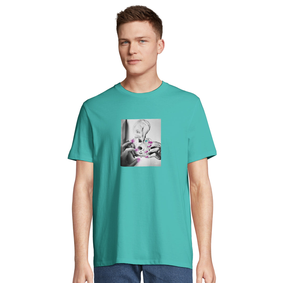 Synergy - "Synch'd Hands" T-shirt pool blue 4
