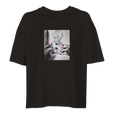 Synergy Synch'd Hands Organic Women's Oversized T-shirt Deep Black flat front