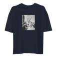 Synergy Synch'd Hands Organic Women's Oversized T-shirt French Navy flat front