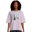 Synergy Synch'd Hands Organic Women's Oversized T-shirt lilak model front