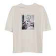 Synergy Synch'd Hands Organic Women's Oversized T-shirt Off White flat front