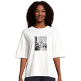 Synergy Synch'd Hands Organic Women's Oversized T-shirt White model front
