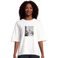 Synergy Synch'd Hands Organic Women's Oversized T-shirt White model front