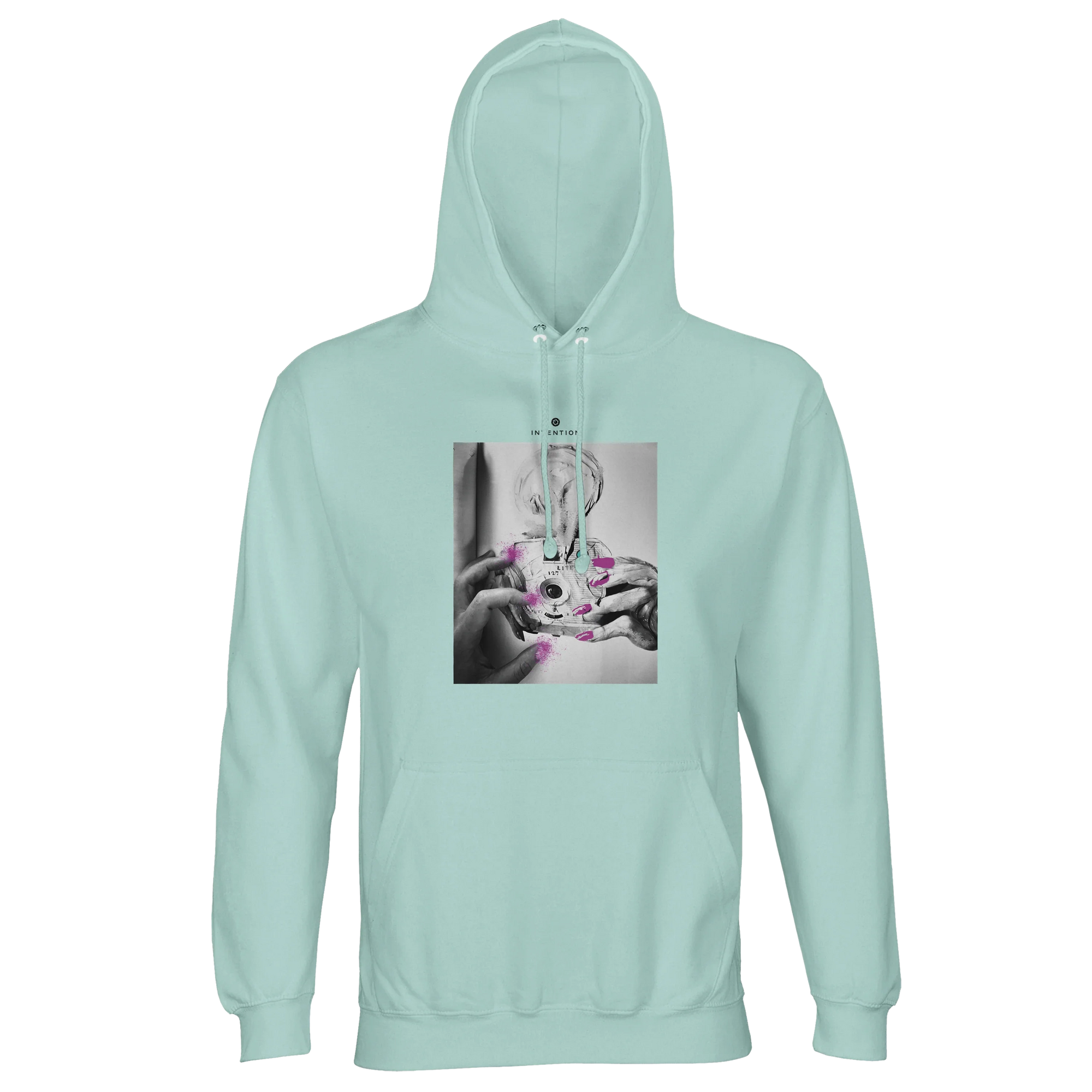 Synergy Synch'd Hands Recycled Blend Unisex Hoodie arctic blue flat front