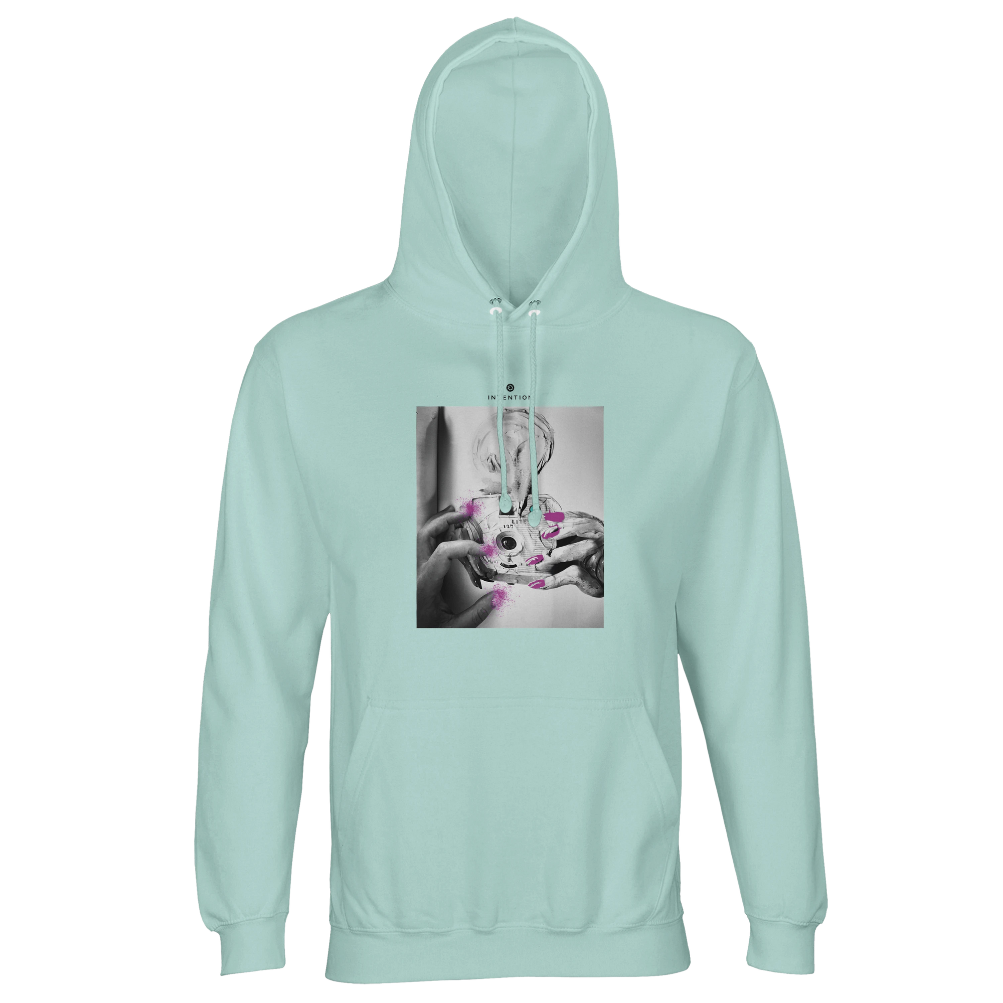 Synergy Synch'd Hands Recycled Blend Unisex Hoodie arctic blue flat front