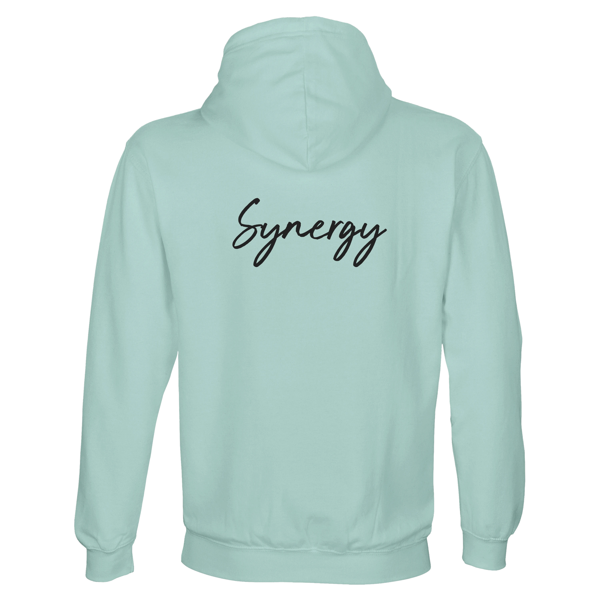 Synergy Synch'd Hands Recycled Blend Unisex Hoodie arctic blue flat back