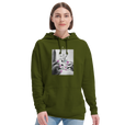 Synergy Synch'd Hands Recycled Blend Unisex Hoodie Army second model front