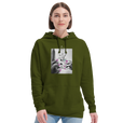 Synergy Synch'd Hands Recycled Blend Unisex Hoodie Army second model front