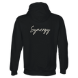 Synergy Synch'd Hands Recycled Blend Unisex Hoodie Black flat back