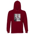 Synergy Synch'd Hands Recycled Blend Unisex Hoodie Burgundy flat front