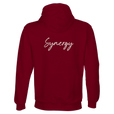 Synergy Synch'd Hands Recycled Blend Unisex Hoodie Burgundy flat back