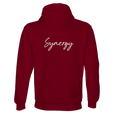 Synergy Synch'd Hands Recycled Blend Unisex Hoodie Burgundy flat back