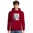 Synergy Synch'd Hands Recycled Blend Unisex Hoodie Burgundy model front