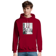 Synergy Synch'd Hands Recycled Blend Unisex Hoodie Burgundy model front