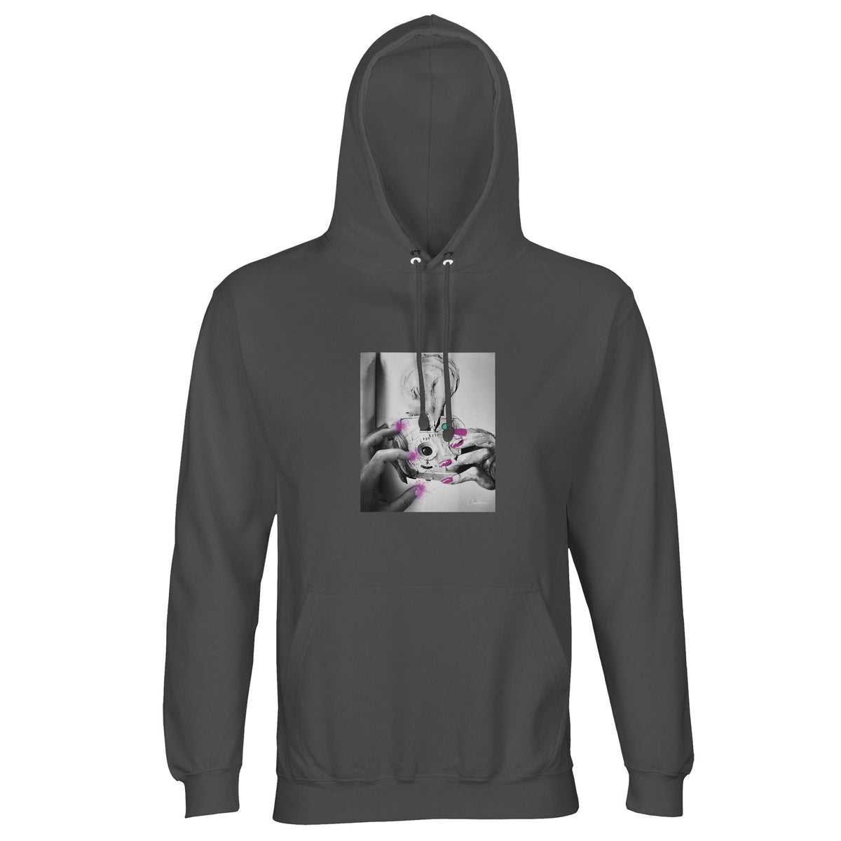 Synergy - "Synch'd Hands" Hoodie charcoal melange 1
