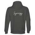 Synergy Synch'd Hands Recycled Blend Unisex Hoodie charcoal melange flat back