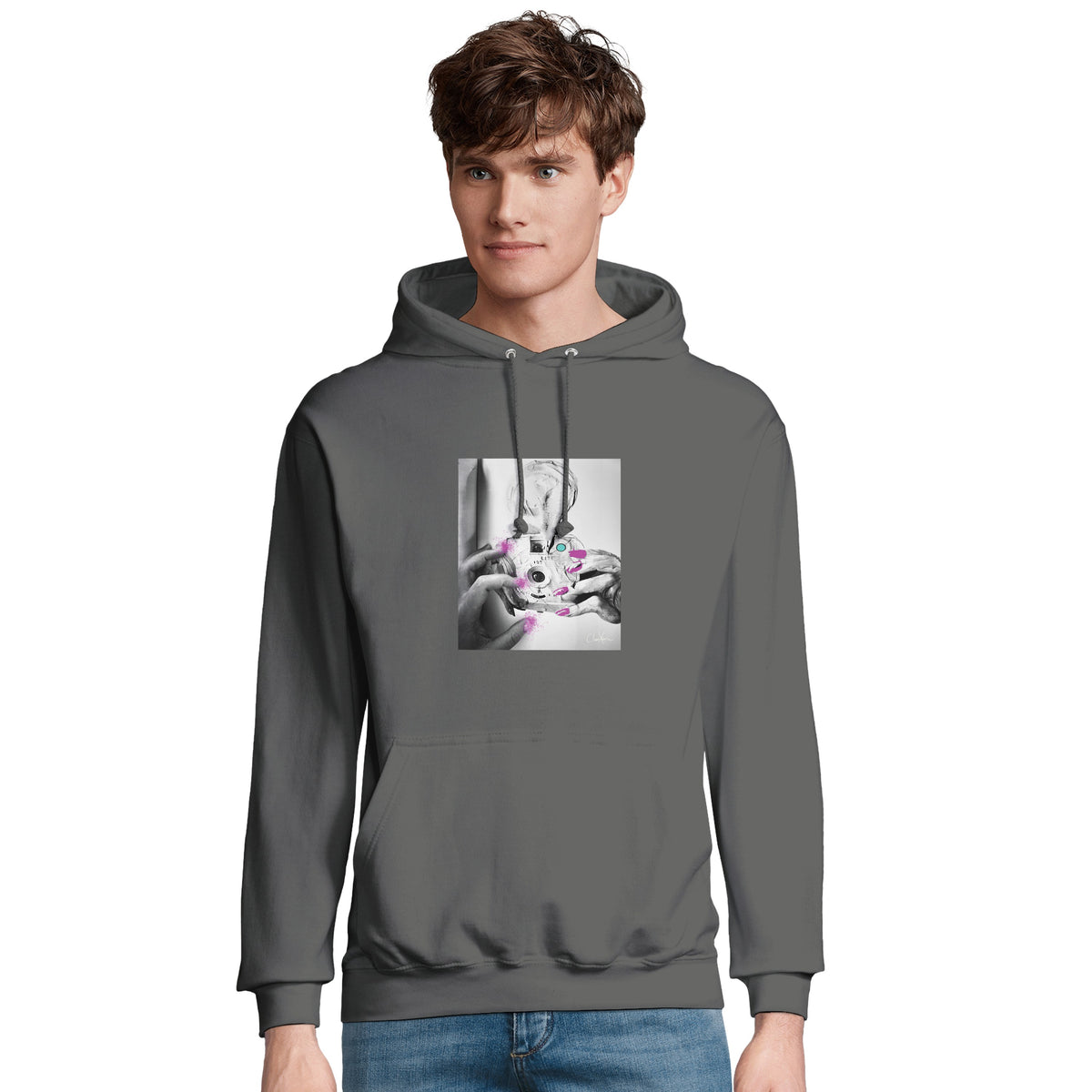 Synergy - "Synch'd Hands" Hoodie charcoal melange 4
