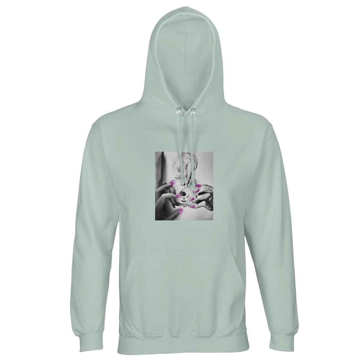 Synergy - "Synch'd Hands" Hoodie creamy green 1
