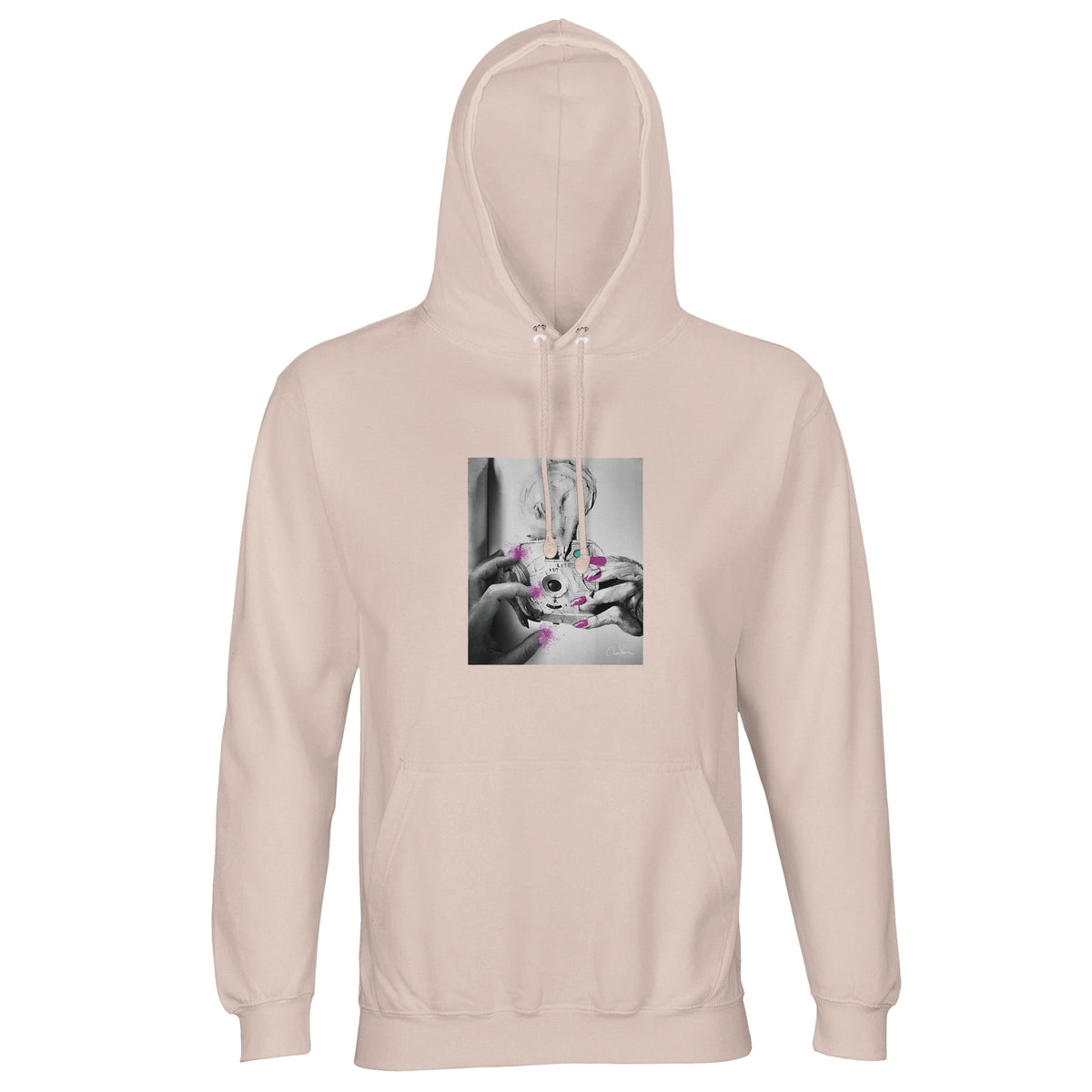 Synergy - "Synch'd Hands" Hoodie creamy pink 1