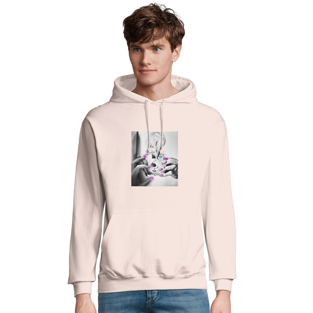 Synergy - "Synch'd Hands" Hoodie creamy pink 4
