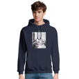 Synergy Synch'd Hands Recycled Blend Unisex Hoodie French Navy model front