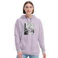 Synergy Synch'd Hands Recycled Blend Unisex Hoodie lilak second model front