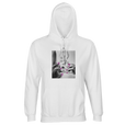 Synergy Synch'd Hands Recycled Blend Unisex Hoodie White flat front