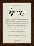 Synergy Word of Intention Framed print 13x18 cm / 5x7″ Dark wood frame Linen paper