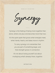 Synergy Word of Intention Framed print 13x18 cm / 5x7″ Wood frame Linen paper