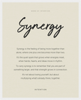 Synergy Word of Intention Framed print 40x50 cm / 16x20″ White frame Linen paper
