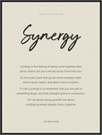 Synergy Word of Intention Framed print 60x80 cm / 24x32″ Black frame Linen paper