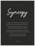 Synergy Word of Intention Framed print 60x80 cm / 24x32″ White frame Carbon paper