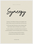 Synergy Word of Intention Framed print 60x80 cm / 24x32″ White frame Linen paper