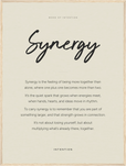 Synergy Word of Intention Framed print 60x80 cm / 24x32″ Wood frame Linen paper