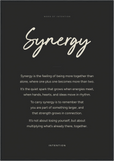 Synergy Word of Intention Framed print 70x100 cm / 28x40″ Black frame Carbon paper