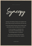 Synergy Word of Intention Framed print 70x100 cm / 28x40″ Wood frame Carbon paper