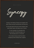 Synergy Word of Intention Framed print A1 (59.4 x 84.1  cm) Dark wood frame Carbon paper