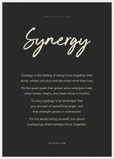 Synergy Word of Intention Framed print A1 (59.4 x 84.1  cm) White frame Carbon paper