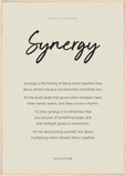 Synergy Word of Intention Framed print A1 (59.4 x 84.1  cm) Wood frame Linen paper