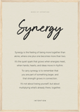 Synergy Word of Intention Framed print A2 (42 x 59.4  cm) Wood frame Linen paper