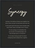 Synergy Word of Intention Framed print A3 (29.7 x 42  cm) Black frame Carbon paper