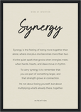 Synergy Word of Intention Framed print A3 (29.7 x 42  cm) Black frame Linen paper