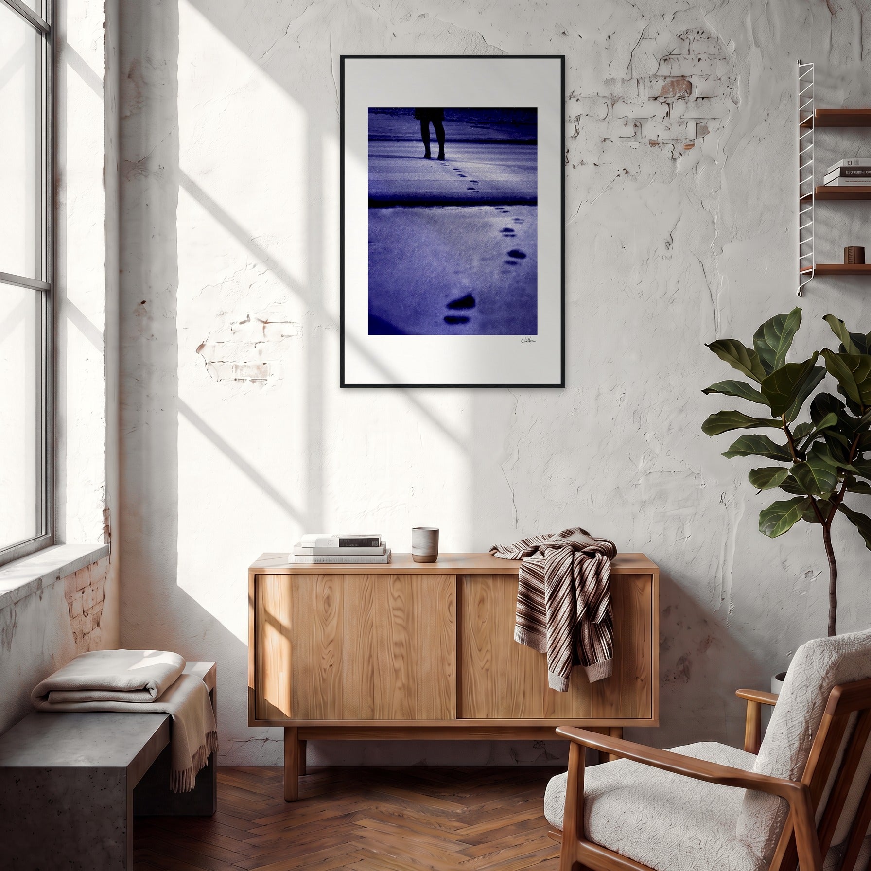 The Unwritten Path Framed print 60x90 cm / 24x36″ Black frame in interior