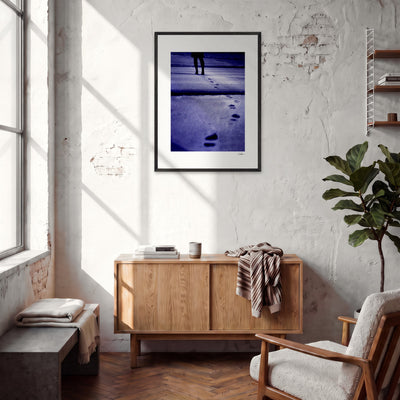 The Unwritten Path Framed print 60x80 cm / 24x32″ Black frame in interior
