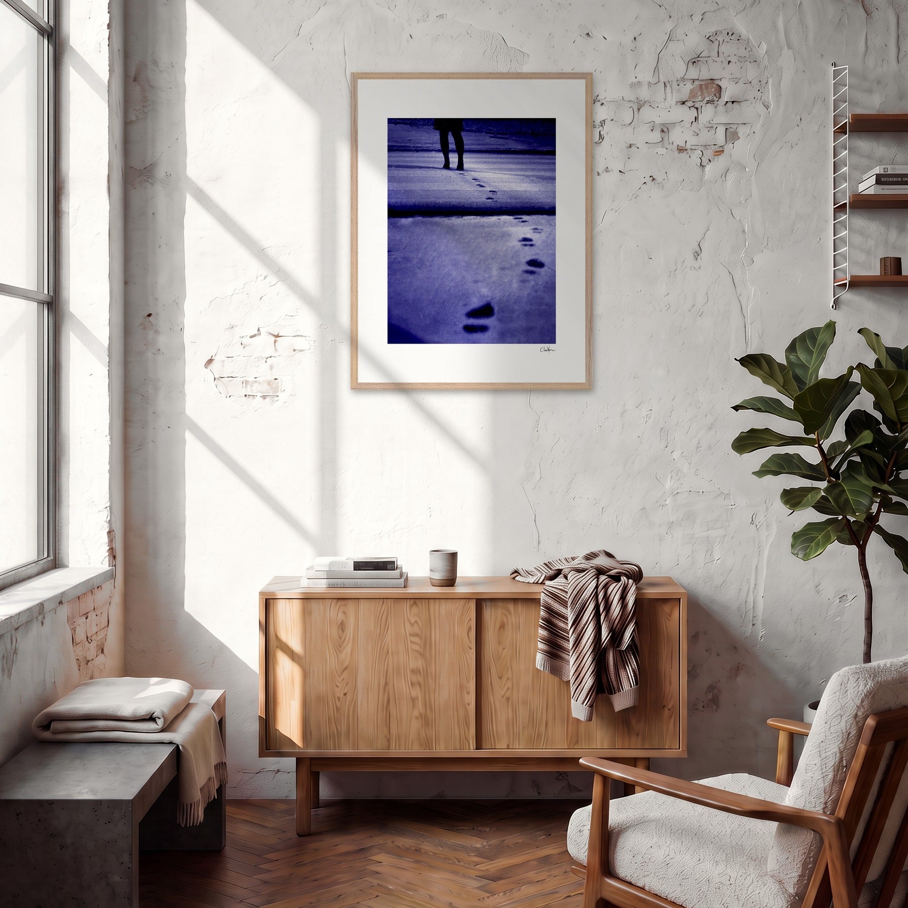 The Unwritten Path Framed print 60x80 cm / 24x32″ Wood frame in interior