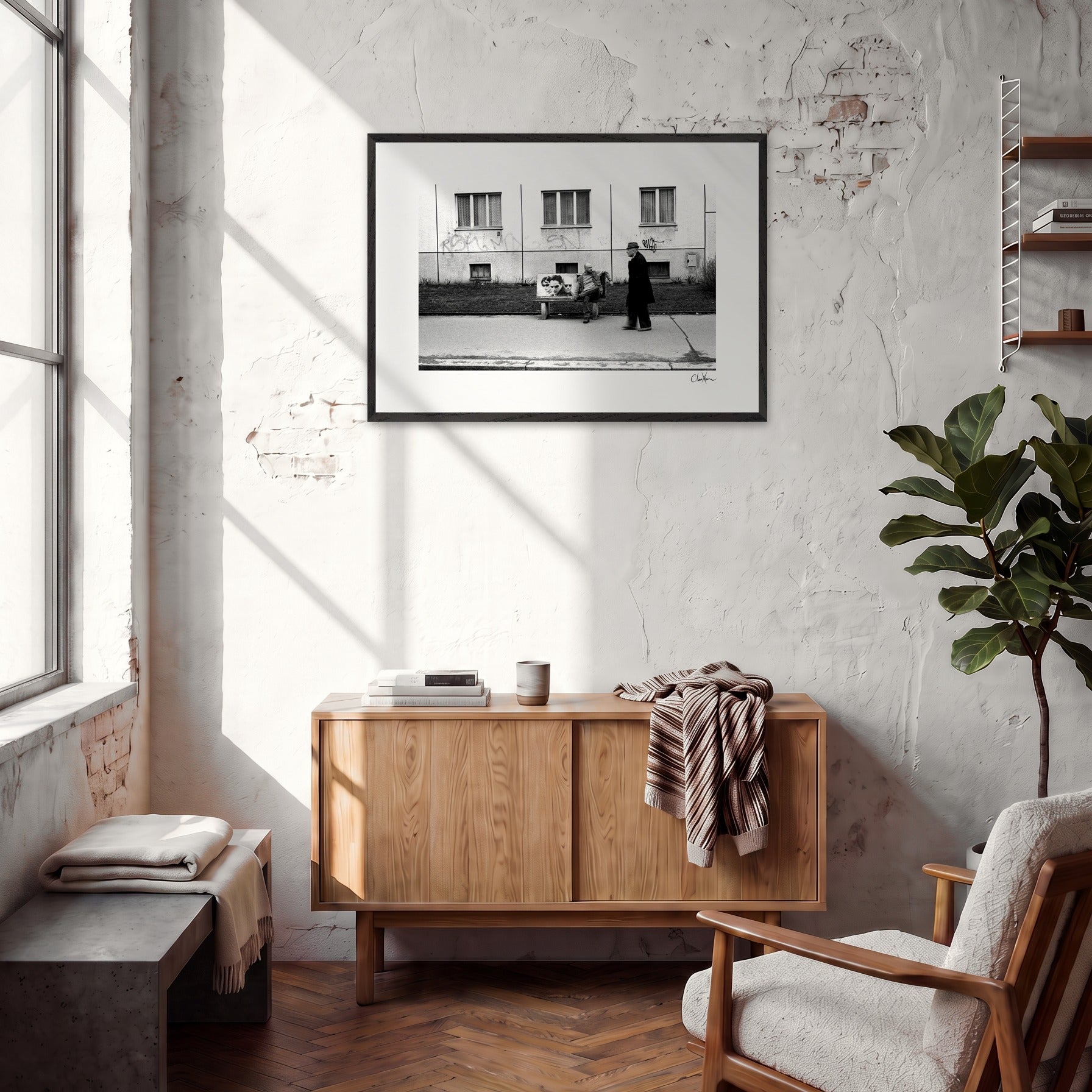 The Urban Matrix Framed print A1 (59.4 x 84.1  cm) Black frame in interior